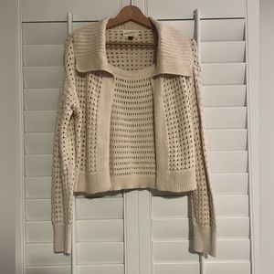 Universal Thread Cream Crochet Knit Set